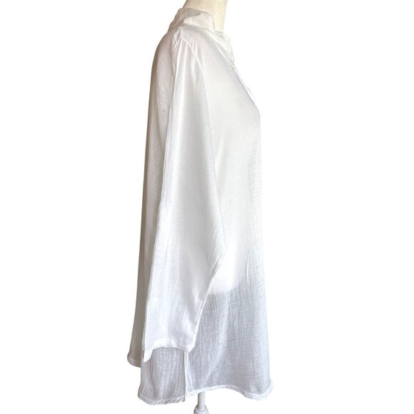 Scandal Italy Lightweight Sheer Linen Tunic Cover Up M/L Lagonlook‎ Hand-dyed - Picture 4 of 8